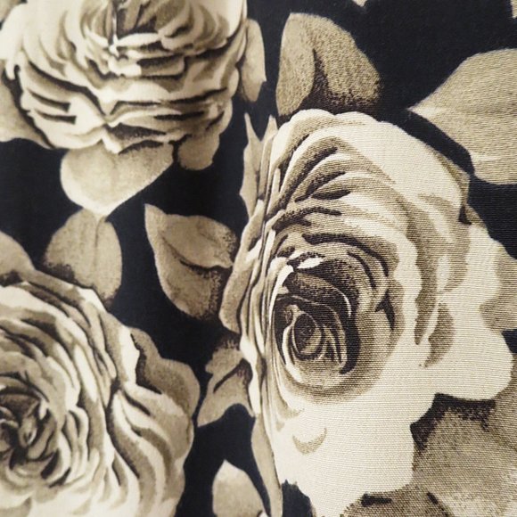 Vintage Faux Wrap Mini Skirt Pencil Rose Print 24" - Picture 6 of 7